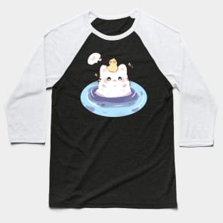 Bath Kitty Baseball T-Shirt